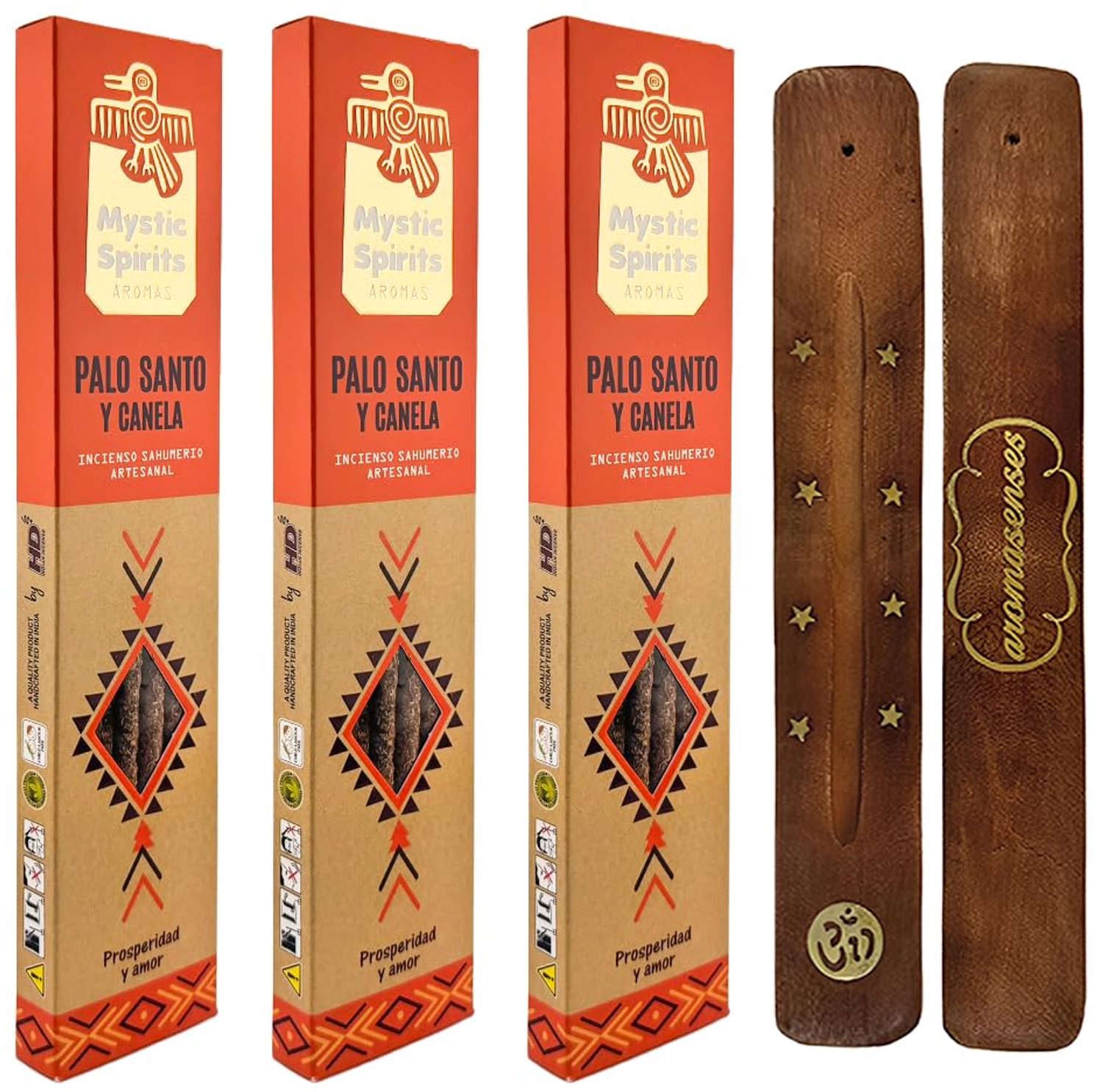 Handgemaakte Palo Santo Wierook met Kaneel - Set van 3 Dozen