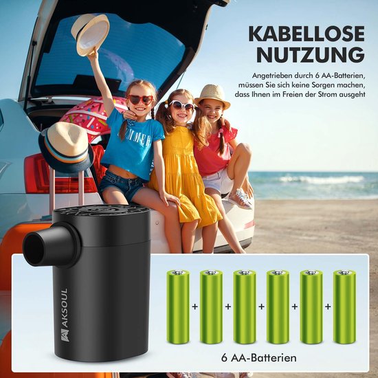 Elektrische luchtpomp Batterij elektrische pomp: 1600 3600 4000 mAh oplaadbare batterij Draagbare elektrische luchtpomp voor zwembadluchtmatras (Basis/Klassiek/Klein/Bijgewerkt) — afbeelding 5