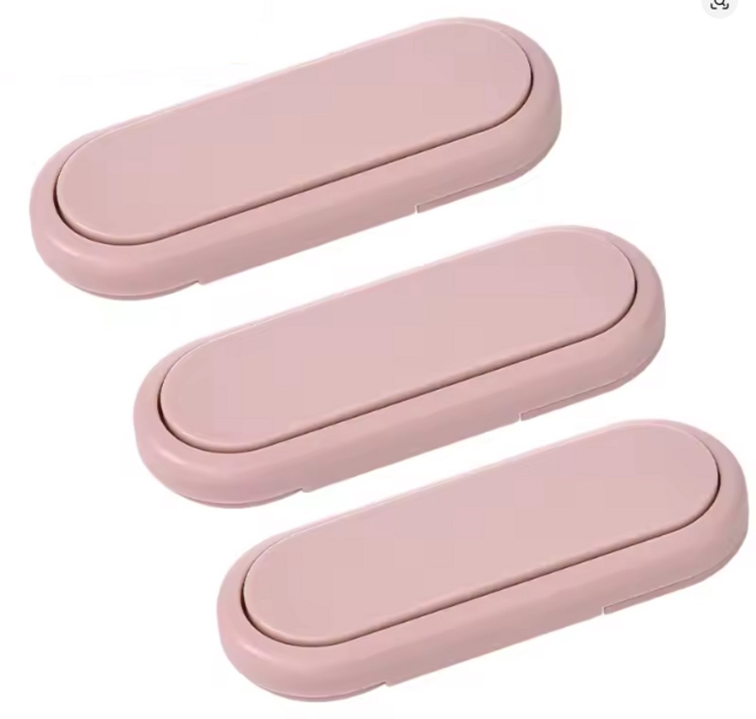 3x Kinderslot-Veiligheidsvergrendeling kasten/deuren Roze - Stevige plakstrip
