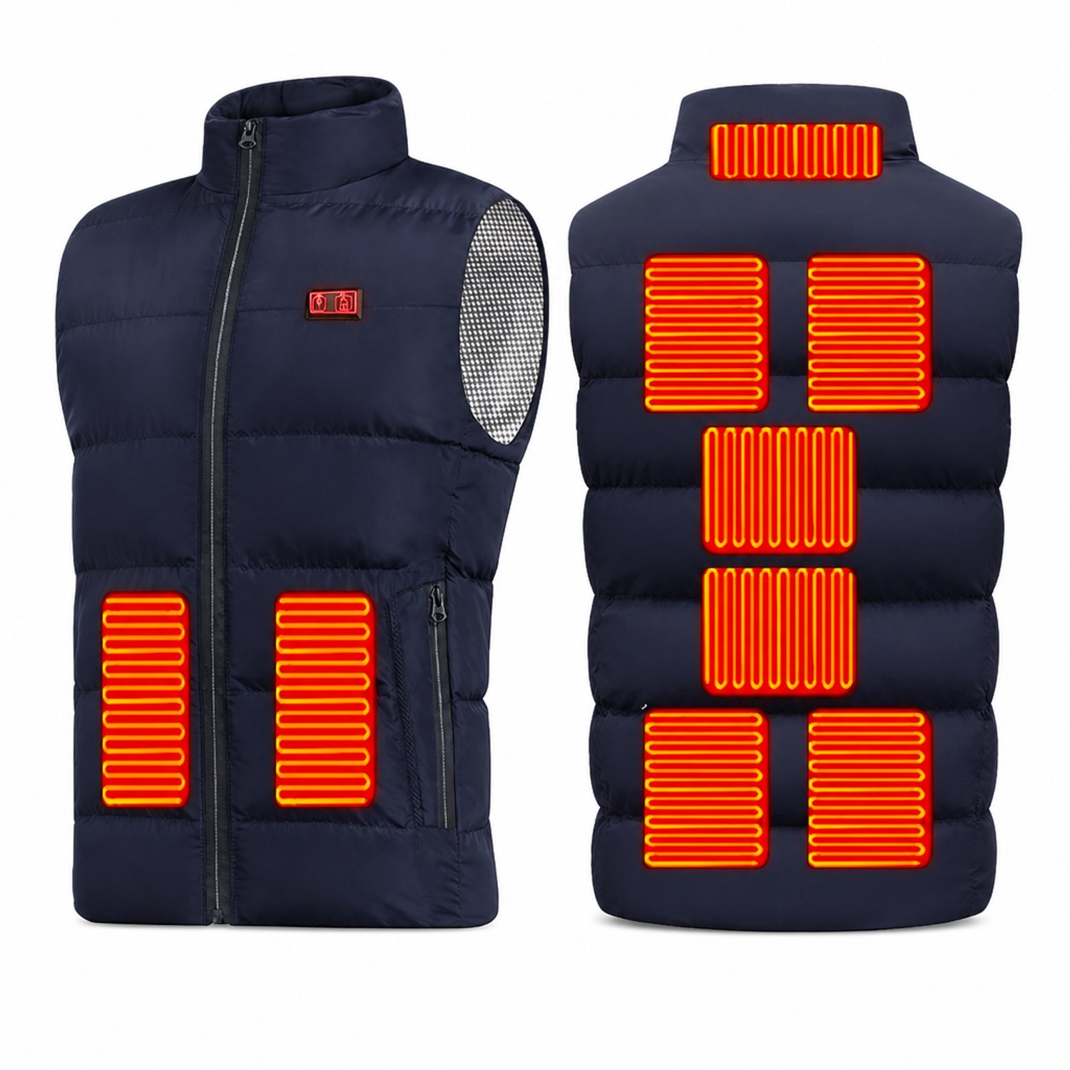 Govic® verwarmde bodywarmer verwarmd vest warmte vest elektrisch verwarmd vest verwarmde kleding verwarmde jas thermo vest elektrische bodywarmer Blauw