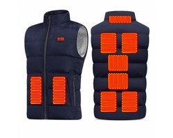 Govic® verwarmde bodywarmer - verwarmd vest - warmte vest - elektrisch verwarmd vest - verwarmde kleding - verwarmde jas - thermo vest - elektrische bodywarmer - Blauw - M