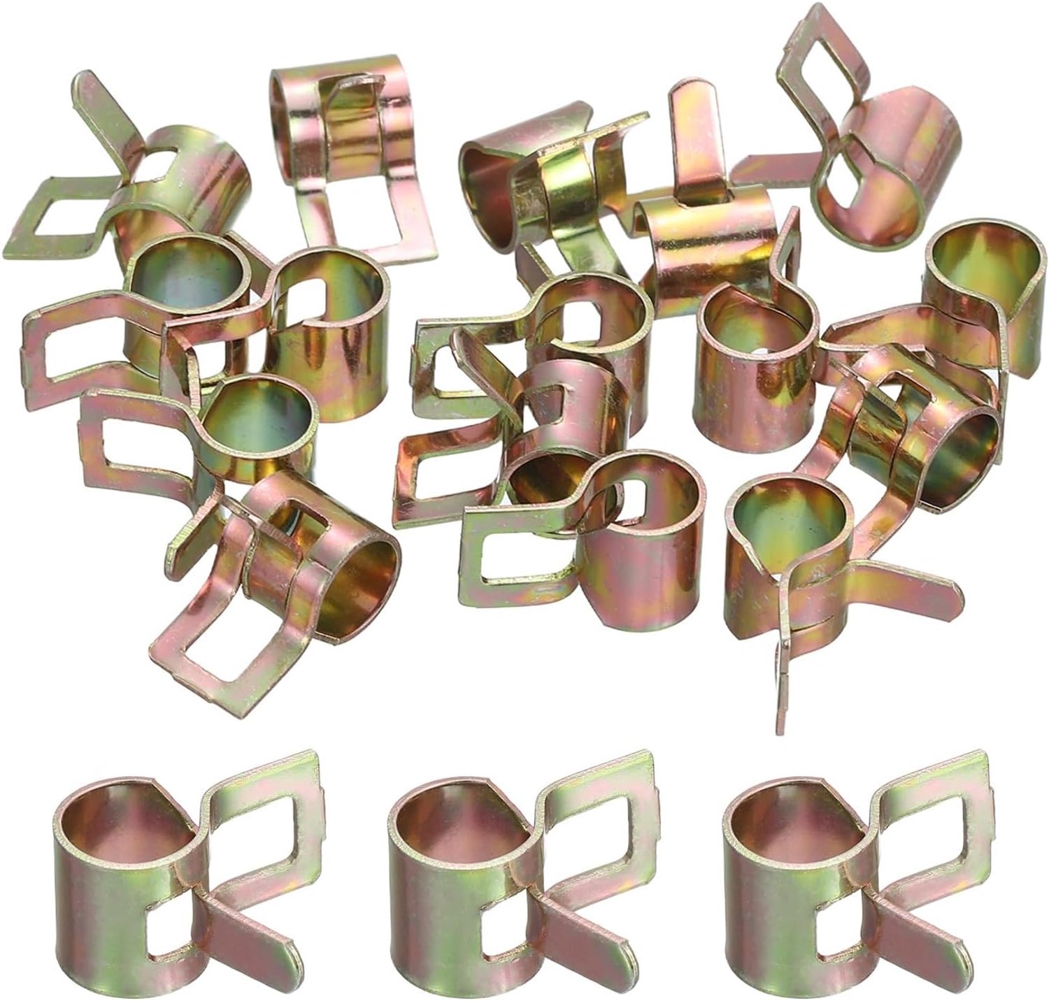 Slangklem 5,5 mm 1/4 inch - roségoud - veerslangklem - geschikt voor brandstofleidingen, set van 20 - m-winkel