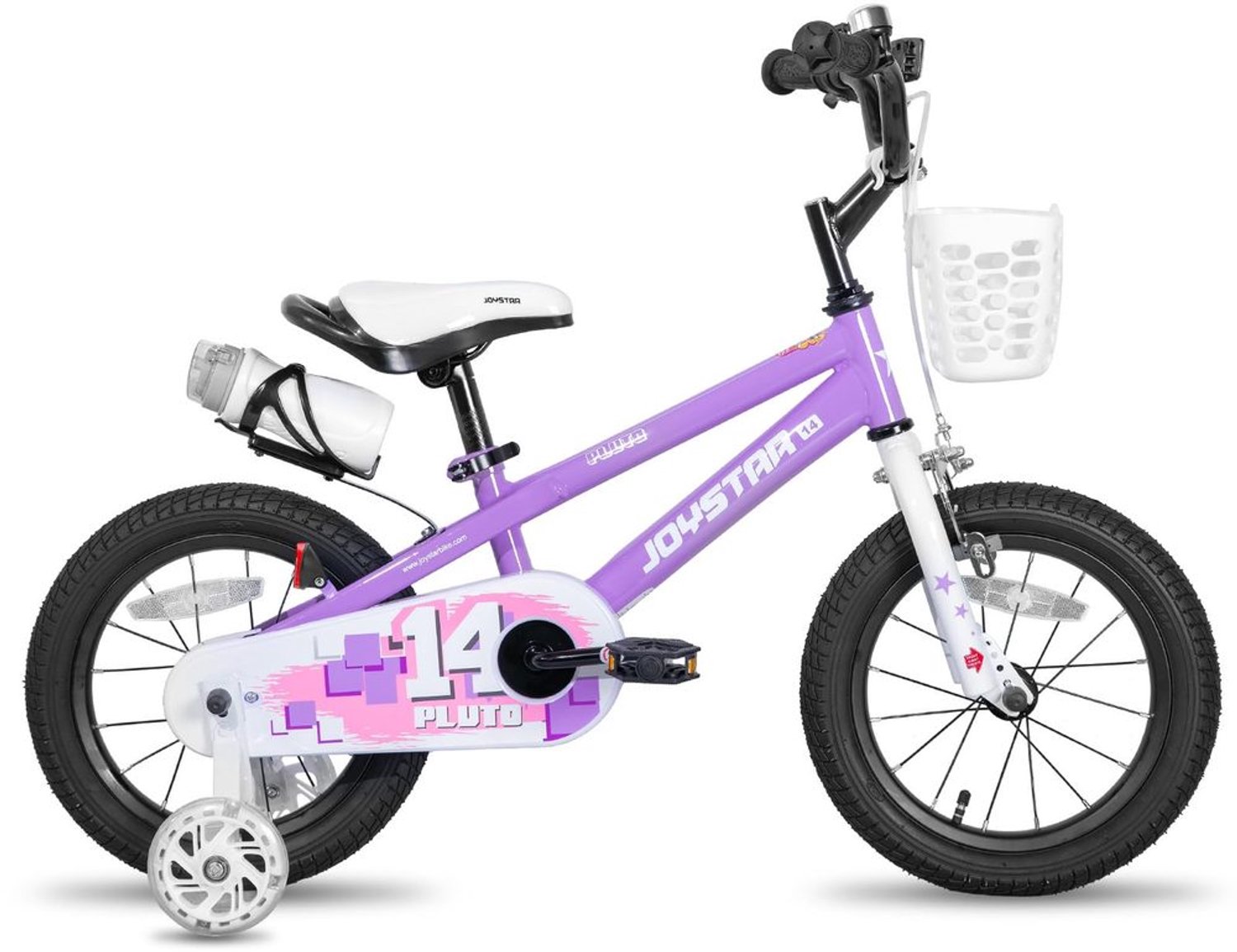Kinderfiets 16 inch Met stabilisatoren en d Paars