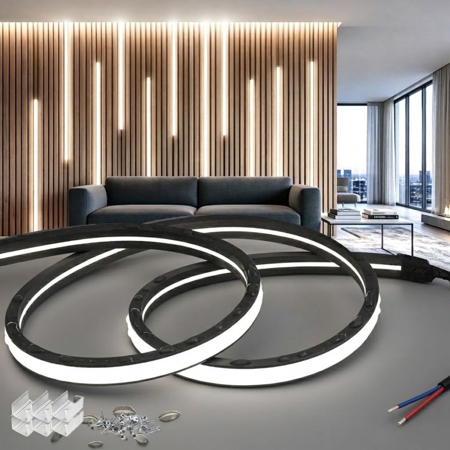 Vantivo® LED Strip 20 Meter - LED Verlichting Strips - LED Light-Zwartwit