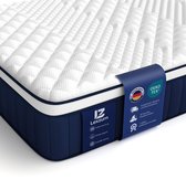 Lexzurn Matras 180x200 cm - 26cm dik - Koudschuim - Pocketvering Matras - 7-Zones - Anti-Allergie - Traagschuim