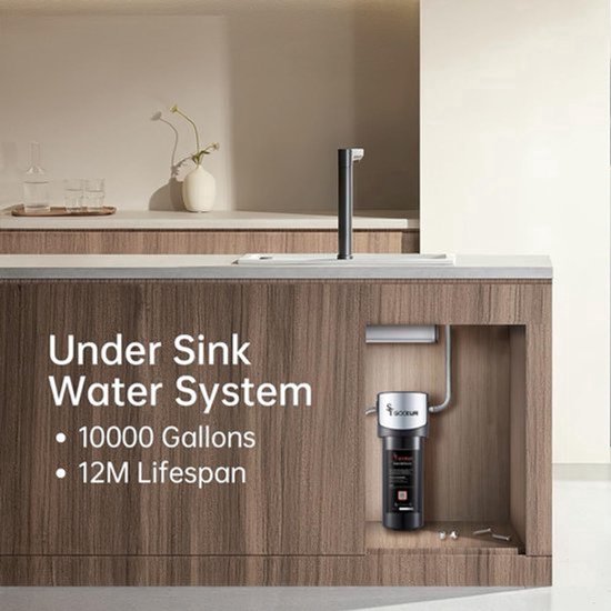 Direct Connect waterfiltersysteem onder de gootsteen, verwijdert fluor, chloor, lood, slechte smaak en geuren, NSF42&53 gecertificeerd — afbeelding 4