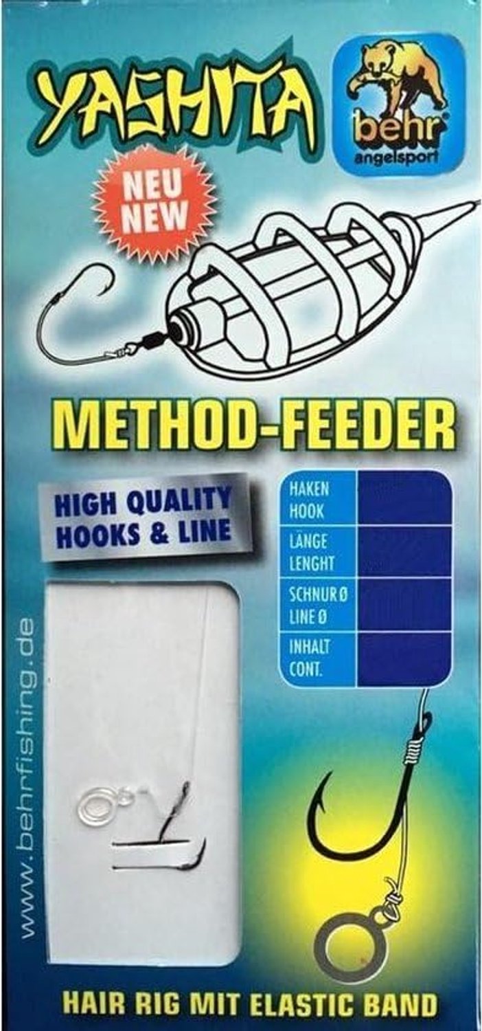 6 Nylon Feeder Leaders met Baitband voor Method Feeder