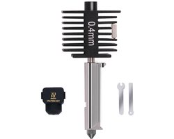 Upgrade Hotend Kit, 3D-printer printkop Hot End Heating Block Kit met 0,4 mm gehard stalen mondstuk en siliconen sokken voor A1/