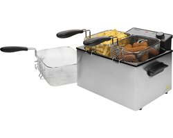 Princess Frituurpan - Grote friteuse - 1 grote en 2 kleine manden - 5 liter - 3270W - Kijkvenster - Koude zone - Anti reukfilter - 185000