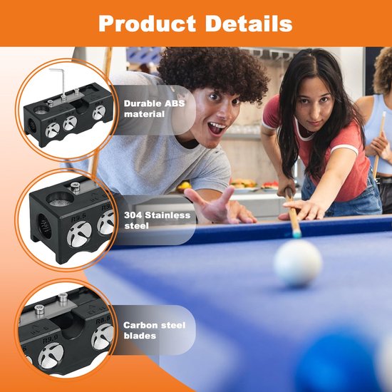 11-in-1 Billiard Cue Tip Tool voor Professionele Onderhoud — afbeelding 2