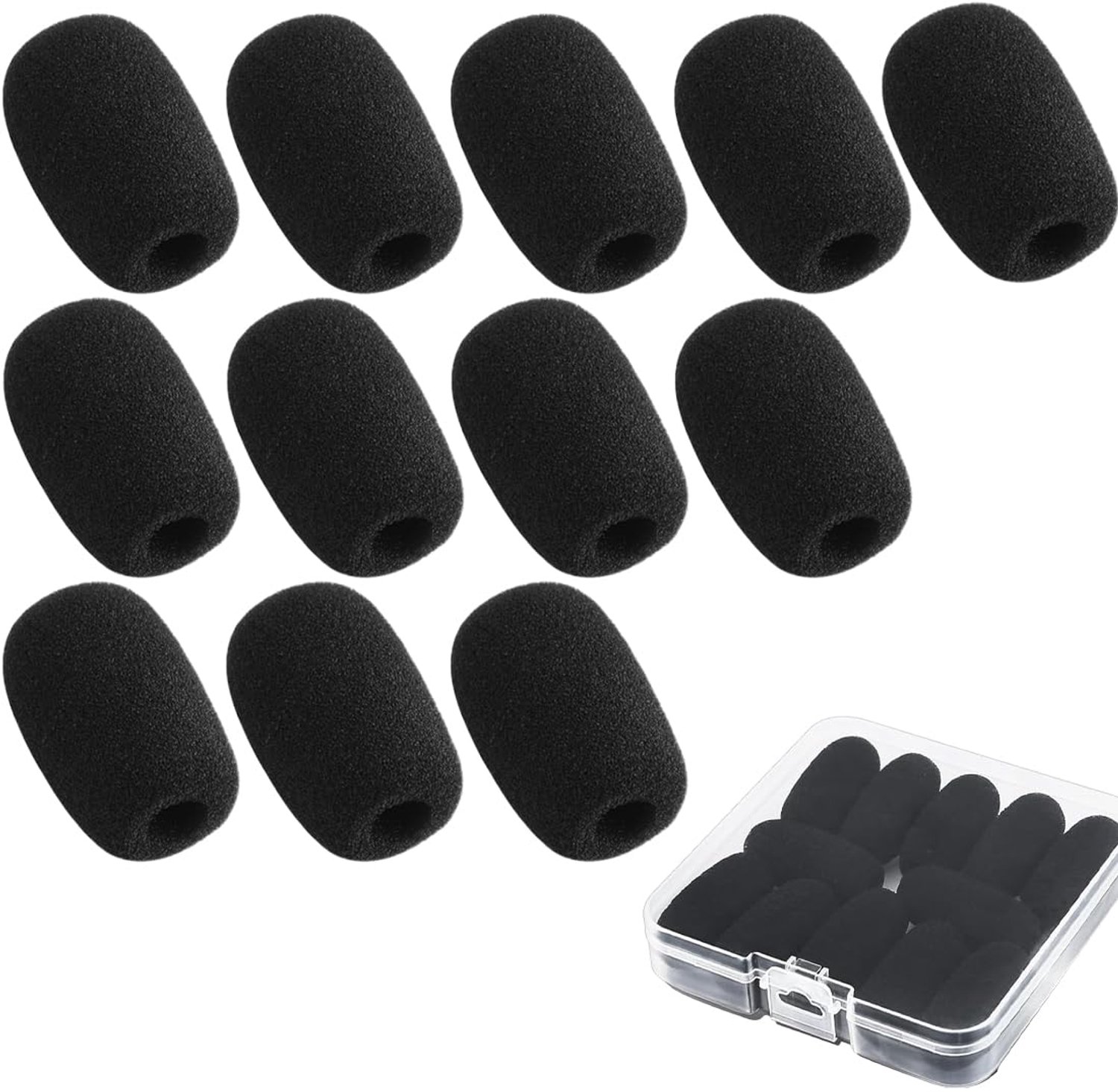 12 Stuks Mini Foam Microfoon Covers