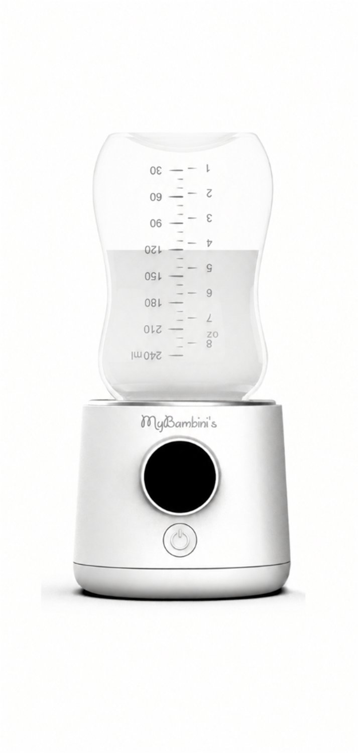 Bol.com MyBambini's Flessenwarmer MAX™ - Draagbare Baby Flessenwarmer voor Onderweg - Wit - Geschikt voor Smalle Hals Flessen va... aanbieding