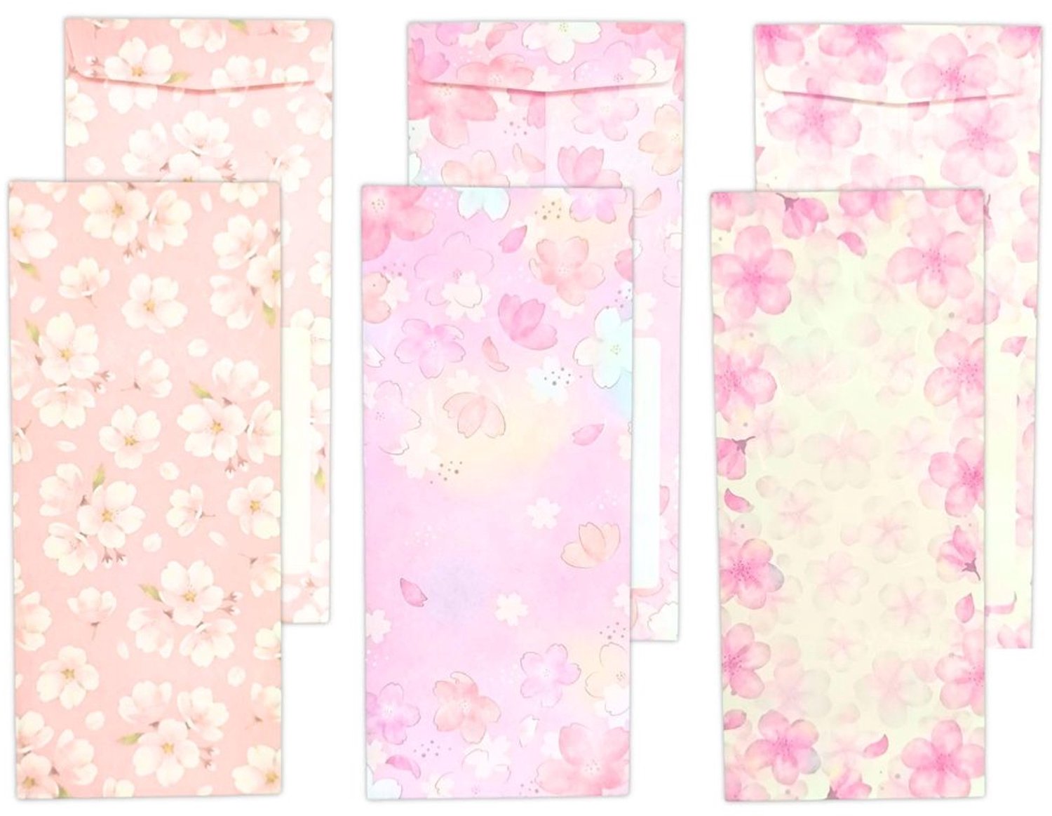 Japanse kersenbloesem enveloppen set - 24 stuks - zelfdichtend - washi papier