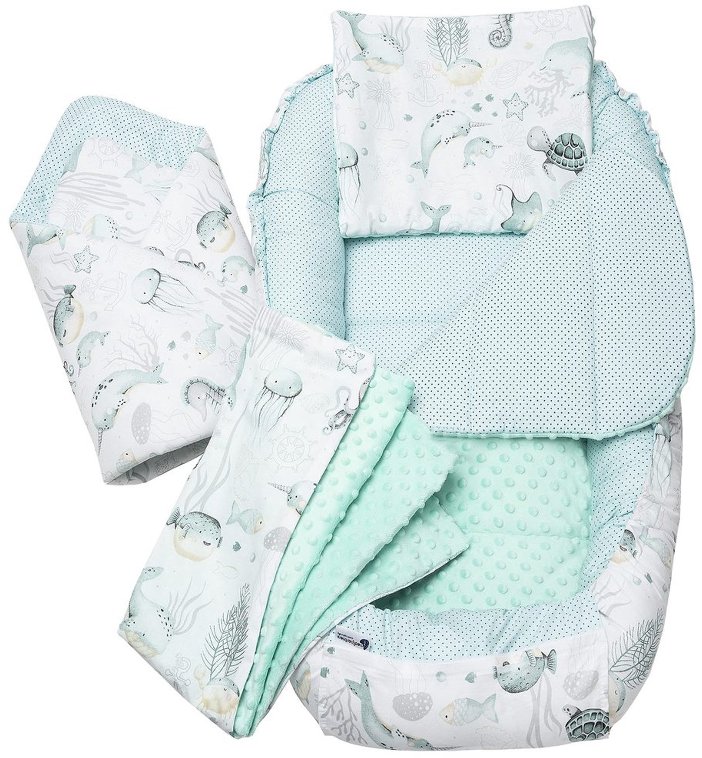 5-Delige Baby Nest Set met Verwijderbare Inleg en Babydeken