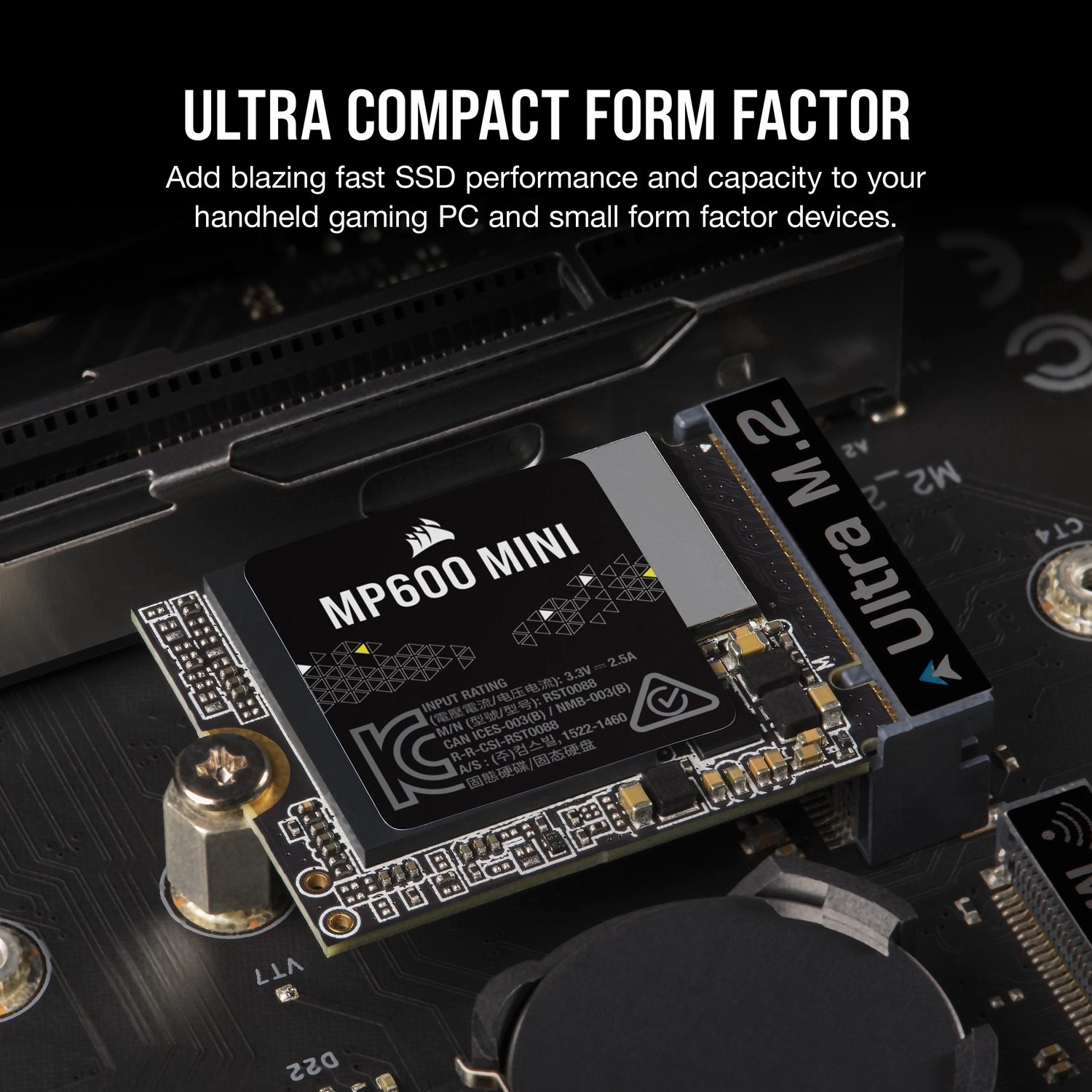 Corsair MP600 Mini 1 TB M.2 PCI Express 4.0 NVMe 3D TLC NAND