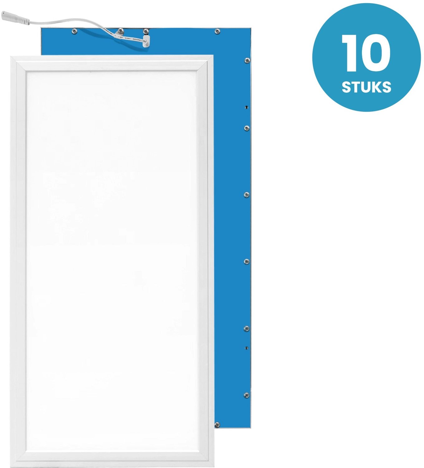 Tsong LED Paneel 300x600mm 24W - 1920 Lumen - warmwit 3000K - 10 stuks