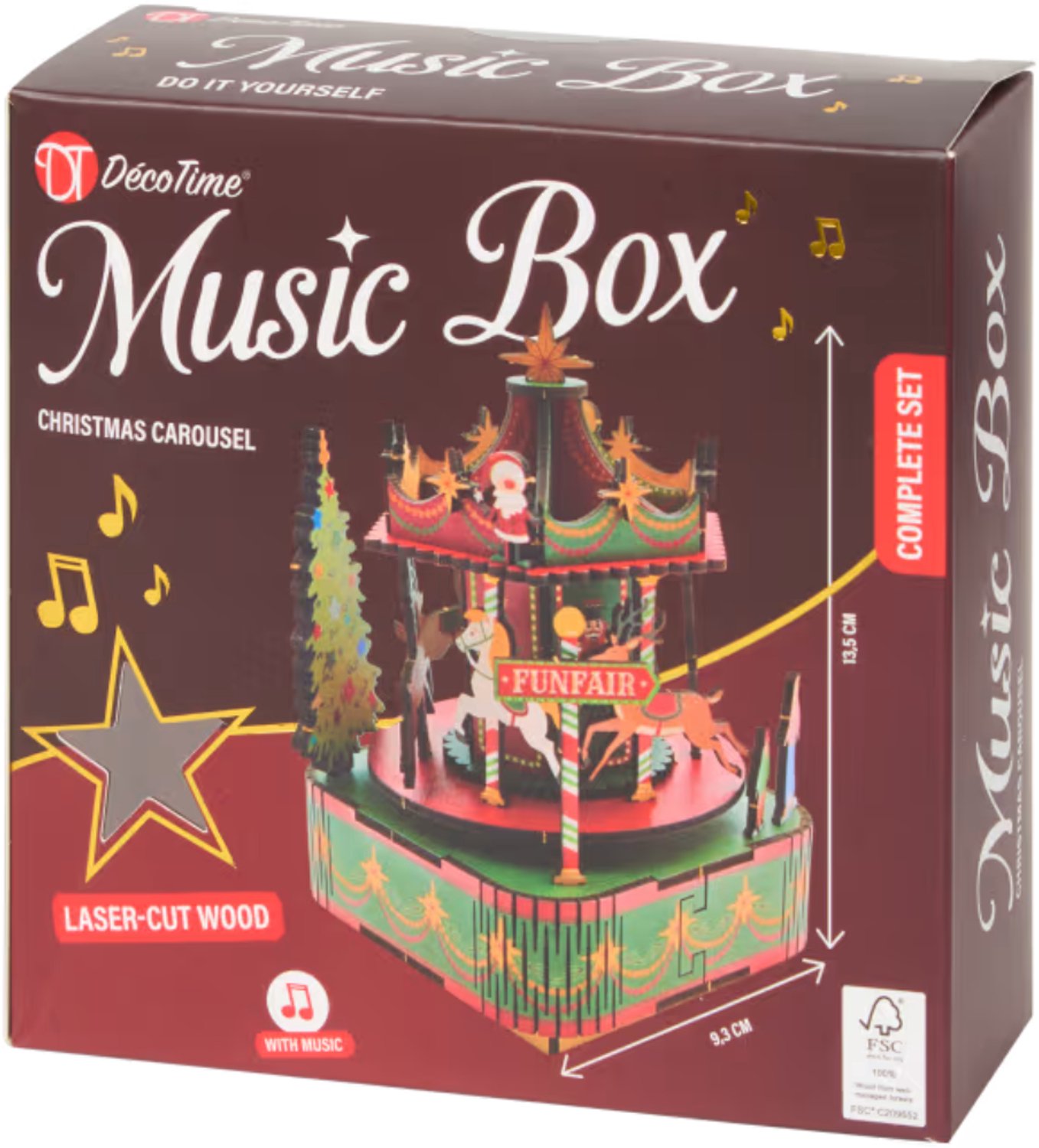 Muziekdoos - DécoTime maak je eigen muziekdoos - Met muziek - Draait rond