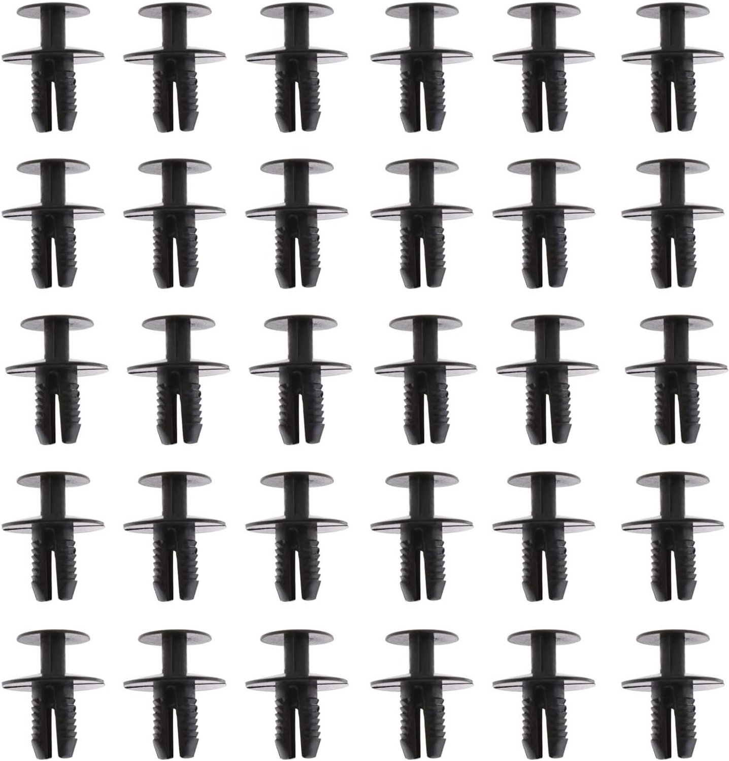 Auto trim clips 30 stuks - zwart kunststof - 8 mm diameter - geschikt voor BMW en Mercedes - ShopVlot