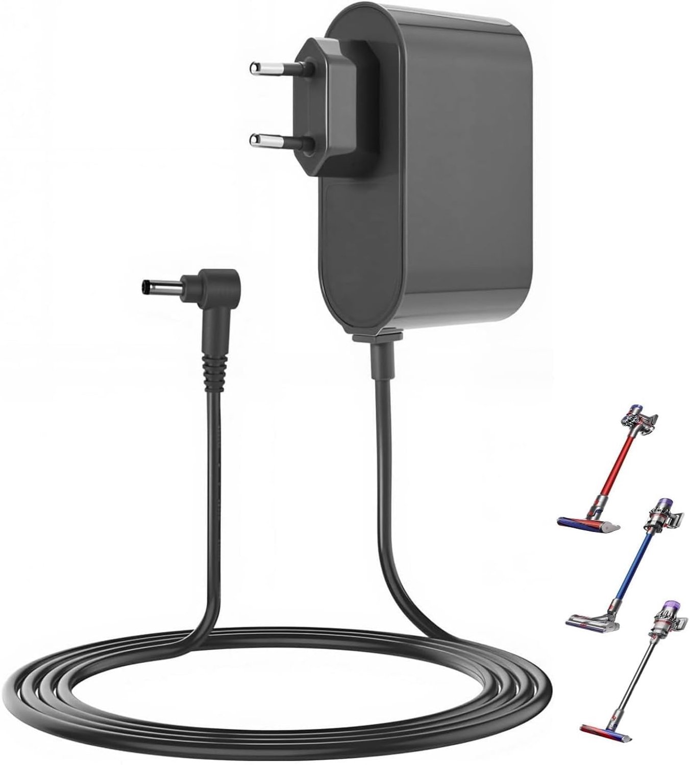 Vervangende Oplader Geschikt voor Dyson - 26.1V Oplader Geschikt voor Dyson V6 V7 V8 - Kabel 1,8 m - Universeel - Voor Dyson Steelstofzuigers - Stofzuigeradapter - Voor Animal Stofzuigers Netwerkadapter AC-Ad