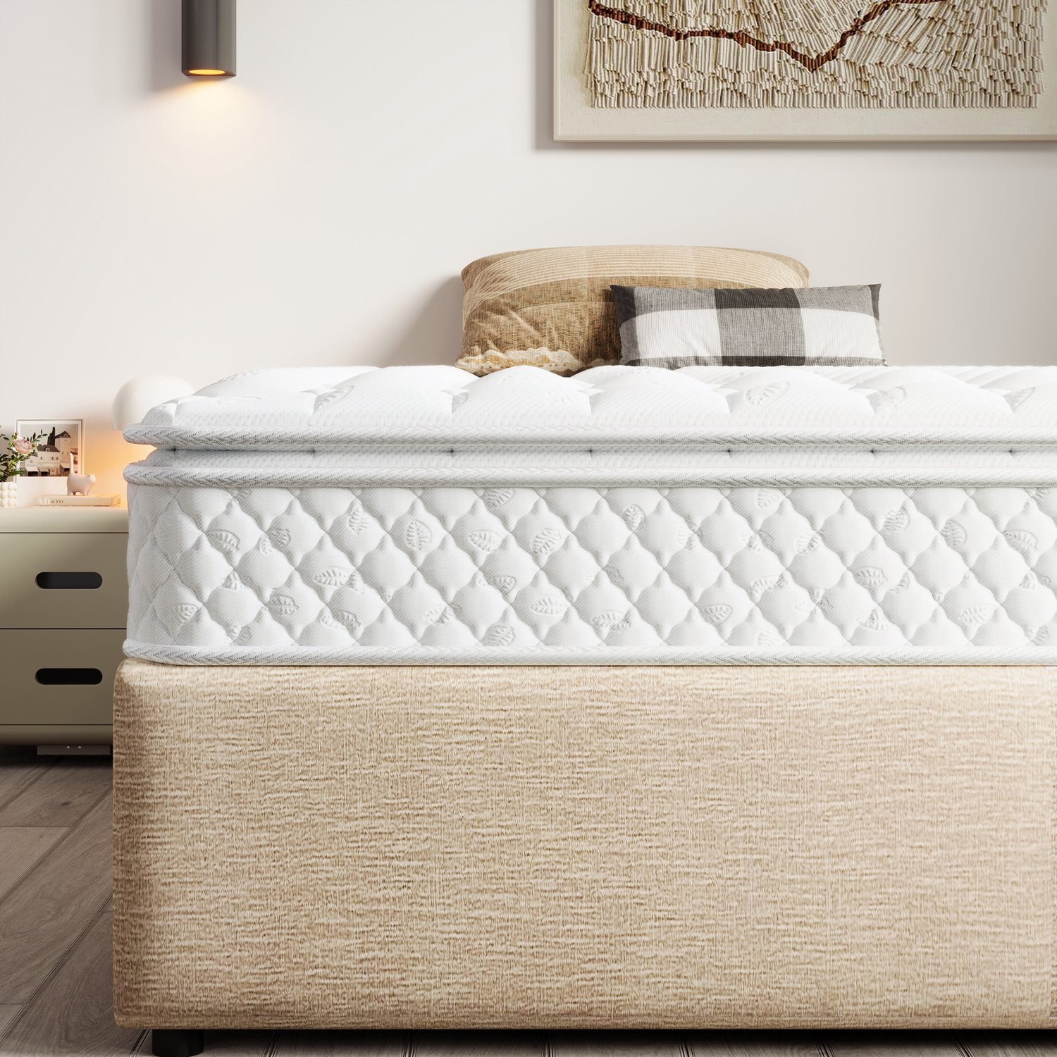 CHICFURN Pocketveringmatras 160 x 200 cm - 7 zones - H3 - 25 cm White