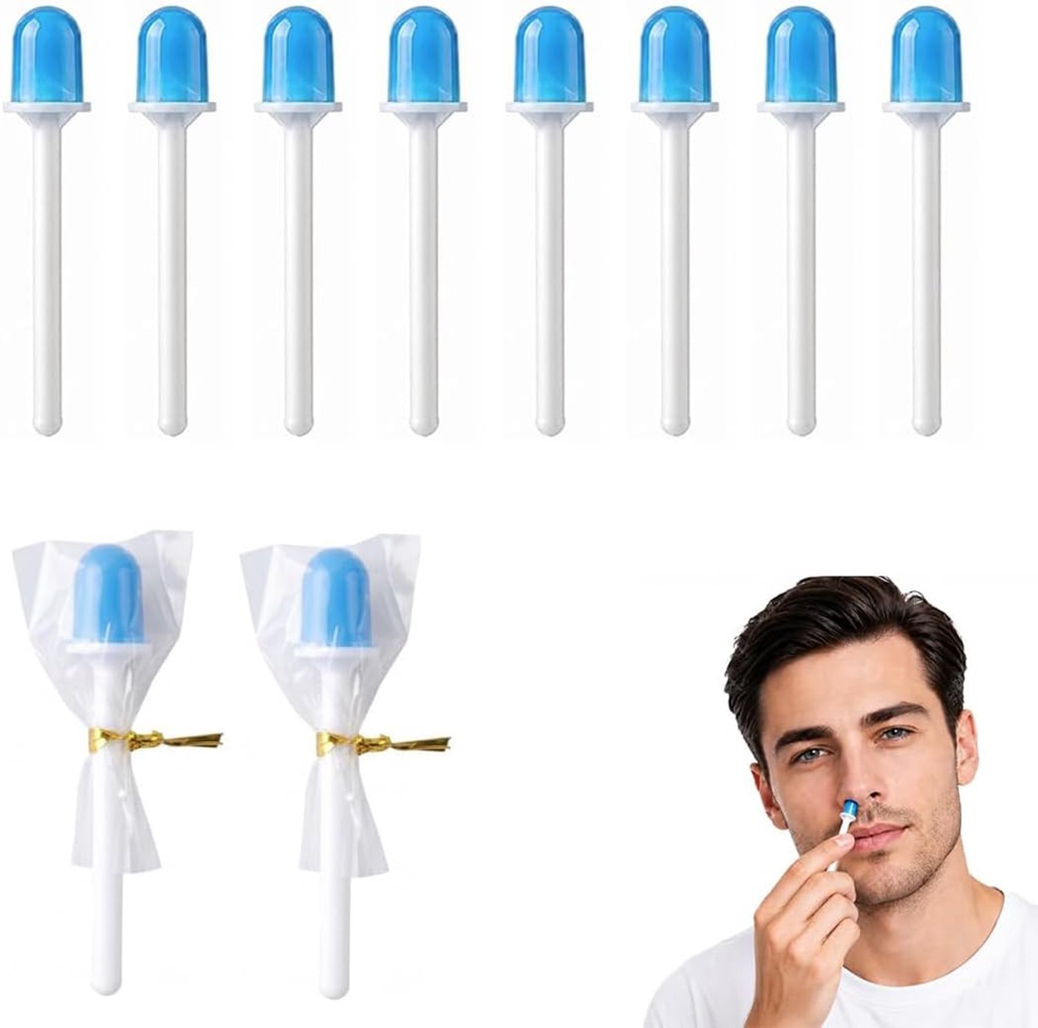 10 Stuks Valse Neusring Clip, D/U‑vormig Zonder Gaatje van Roestvrij Staal, Hypoallergene Sieradenset, Meerdere Kleuren voor Vrouwen en Mannen, Draaddikte 0,8 mm, Binnendiameter 8 mm
