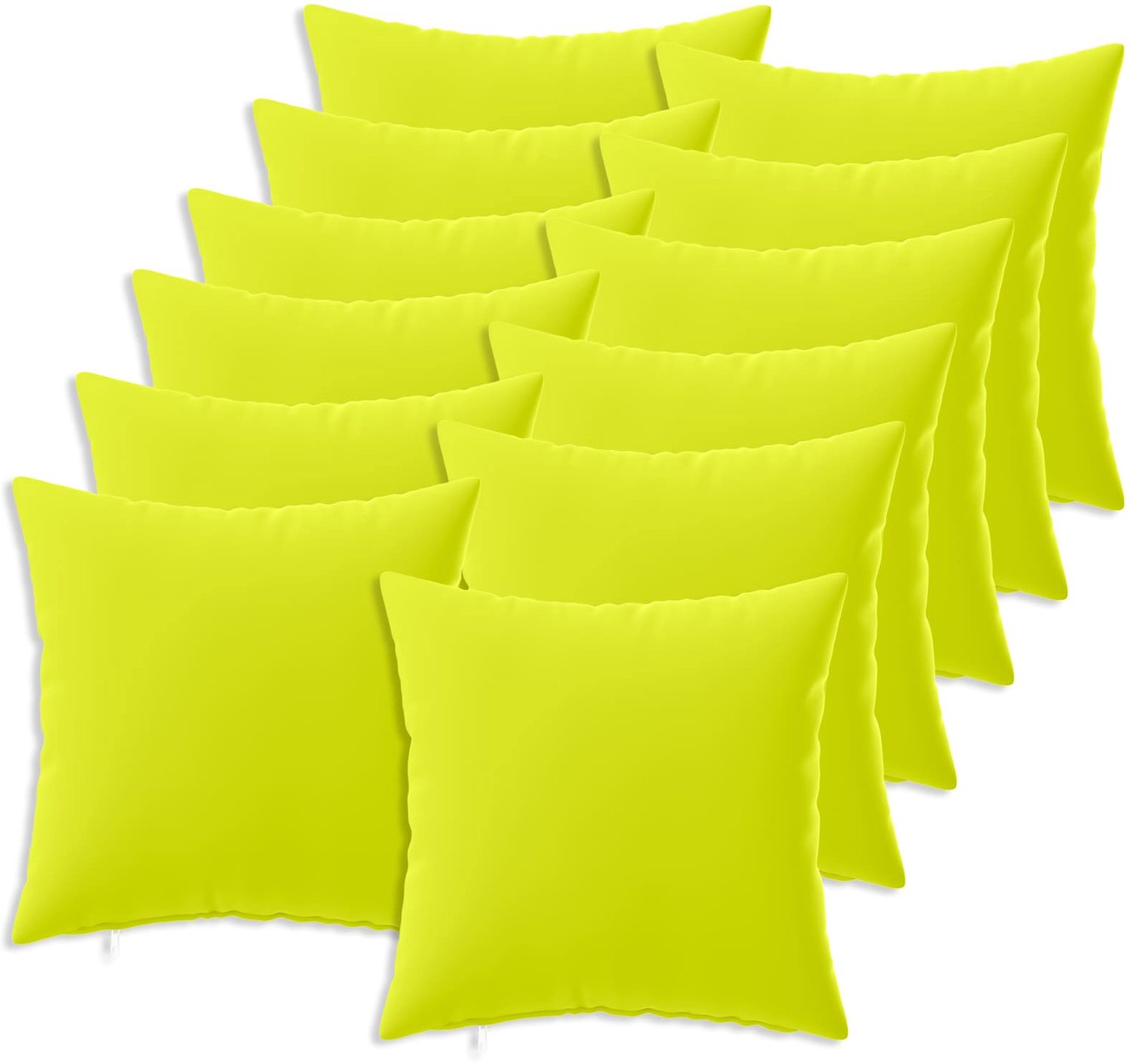 vidaXL Dekenkussen - 12 - st - HEERLEN - Heldere - Groen. - 45 - x - 45 - cm - Polyester Helder groen