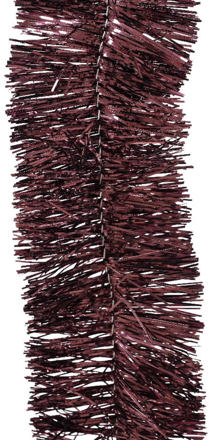 Decoris Lametta guirlande - d7h270 cm - Donker mauve