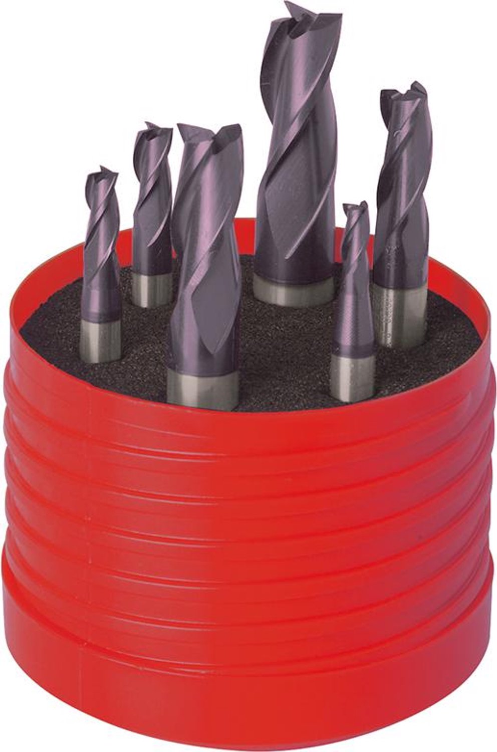 Volhardmetalen frezenset lang TiAlN Z3 schacht HB 6-delig 4/5/6/8/10/12mm FORMAT