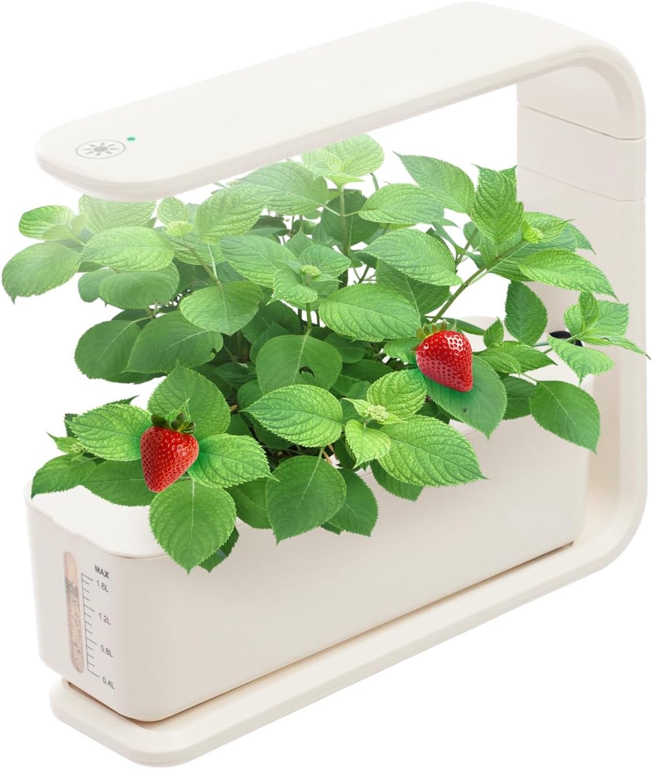 Kweeksysteem, 3 hulzen indoor kruidentuin met led-groeilicht en timer, hydrocultuur plantenbak - binnentuin voor thuis, kantoor (wit)