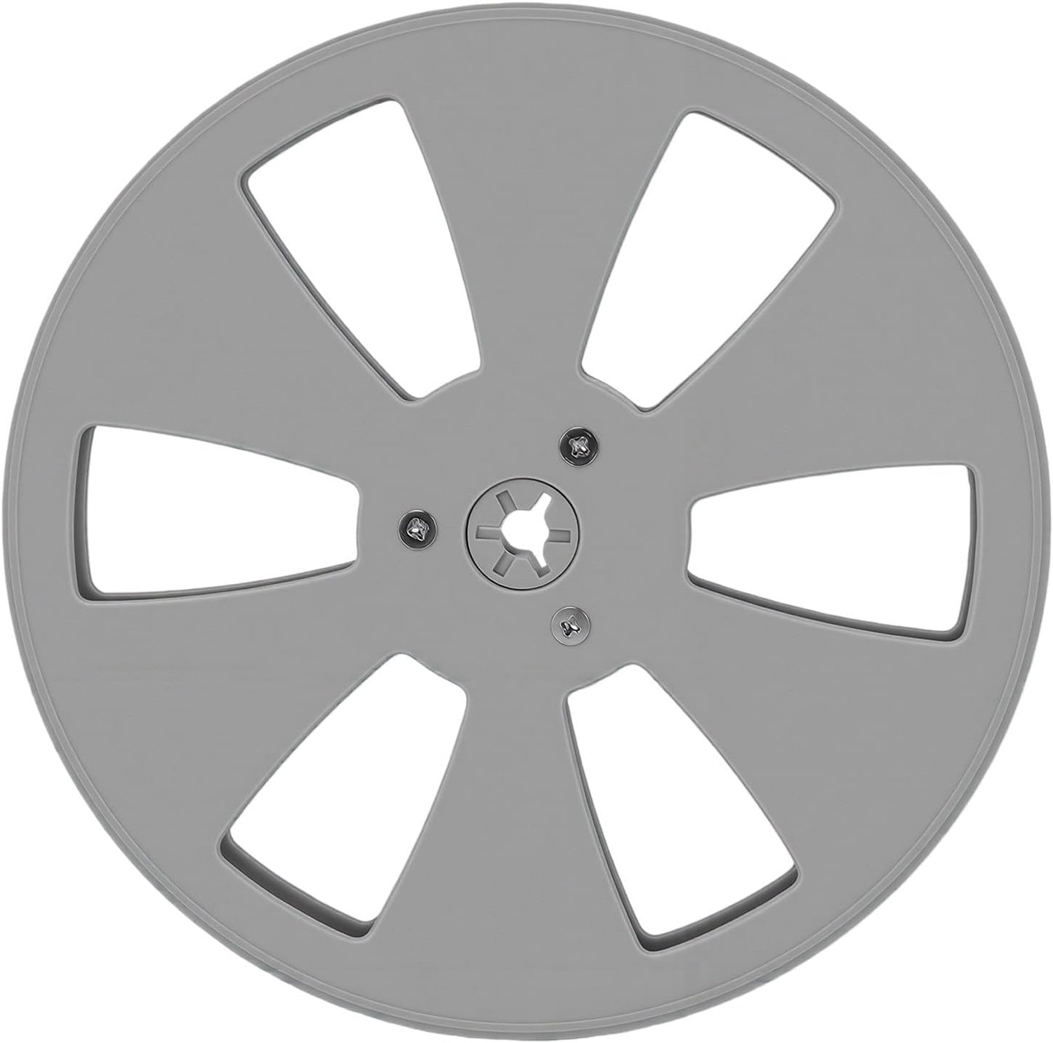 7 Inch Lege Tape Haspel, ABS NAB Naaf, Zes Gaten 1/4 Inch (GRAY)