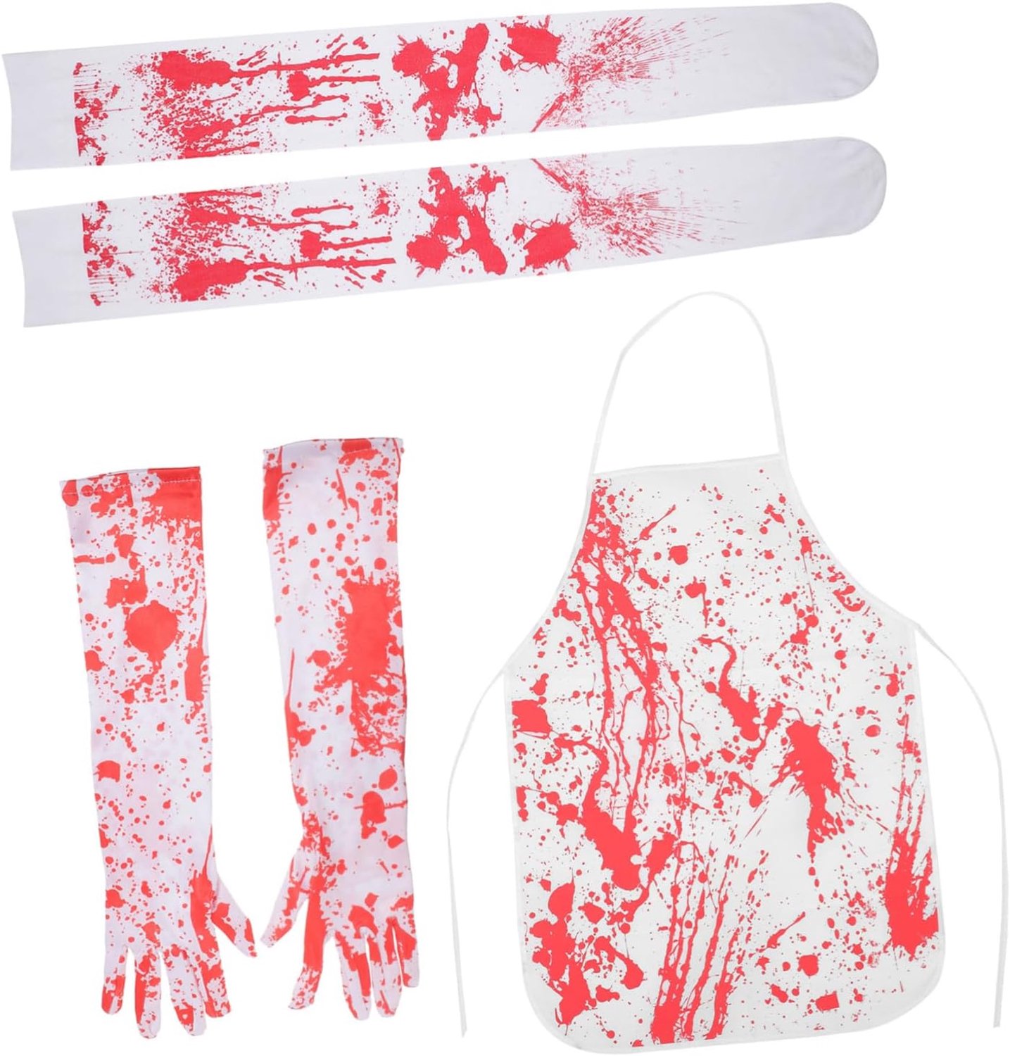 Polyester Schort Handschoenen Sokken Comfortabele Wasbare Horror Kostuumaccessoires voor Griezelige Feestdagen