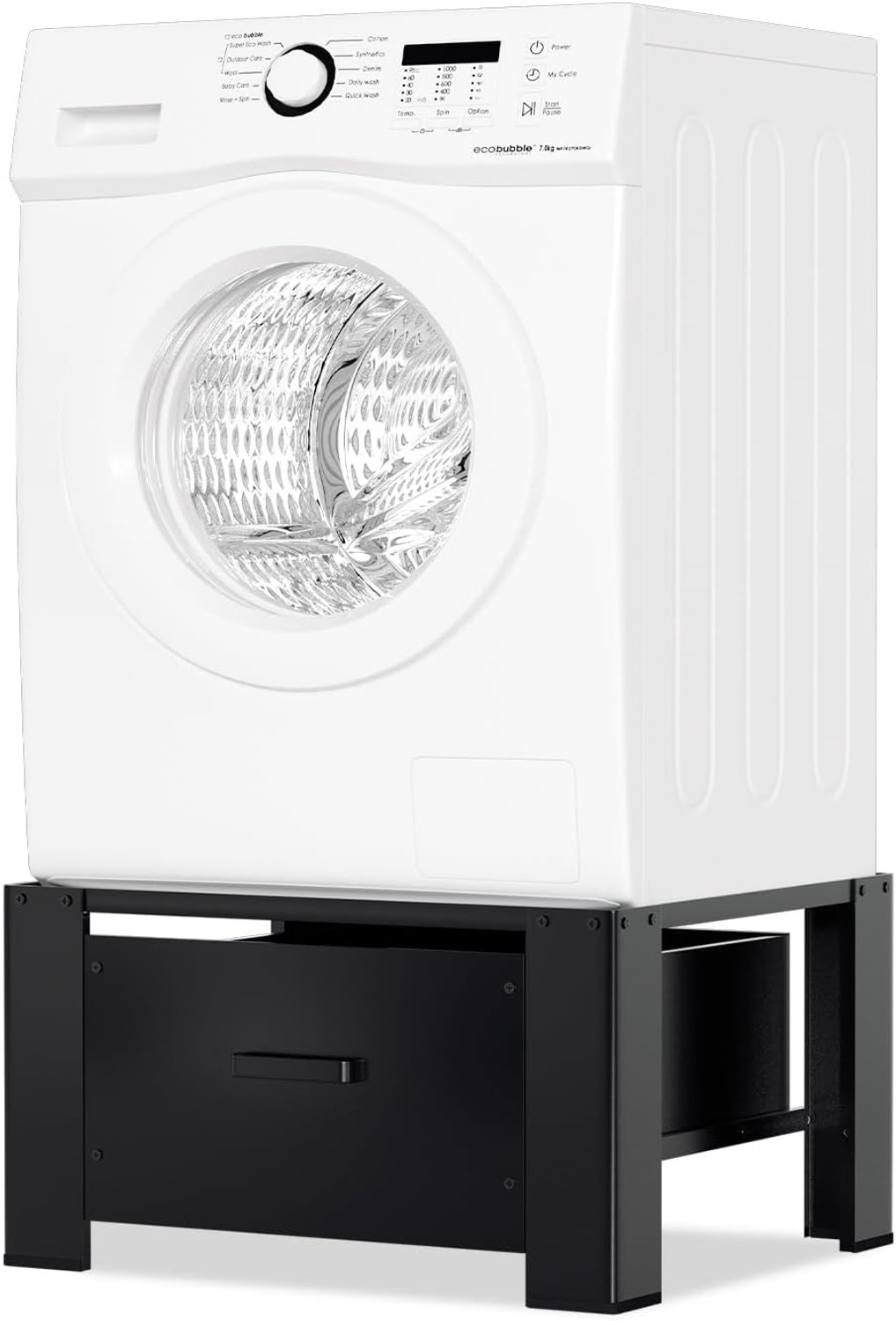 Onderstel voor wasmachine, zwart verstelbaar