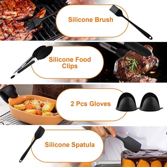 Accessoires voor Russell Hobbs XXL 8 L 8,3 L/Philips 2000 serie 6,2 l (NA230/00), heteluchtfriteuse, siliconen vorm, accessoireset, rooster, bakvorm, cake, brood voor Russell Hobbs — afbeelding 2