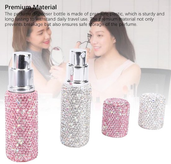 10 Ml Steentjes Parfum Verstuiver Bijvulbare Fles Miniatuur Spuitfles Draagbare Parfumfles met Geschenkidee voor Vrouwen, Plastic Dispenser Fles voor Etherische Oliën — afbeelding 4