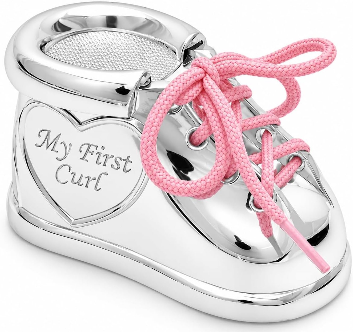 Babyschoen met gravure, verzilverd, cadeau voor geboorte en doop