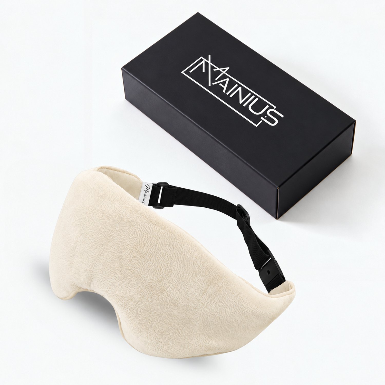 Verzwaard Slaapmasker - Oogmasker- Ontspanning - Betere Nachtrust - Stress - Hoofdpijn - Migraine - Gewichtsmasker - 100% Lichtblokkering - Zacht - Verstelbaar - Reizen en vliegtuig - Beige