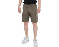 Vrijetijdsbroek voor heren, bermuda short voor vakantie en dagelijks gebruik, korte trekkingbroek met elastische tailleband, cargoshort met meerdere zakken QSH01K