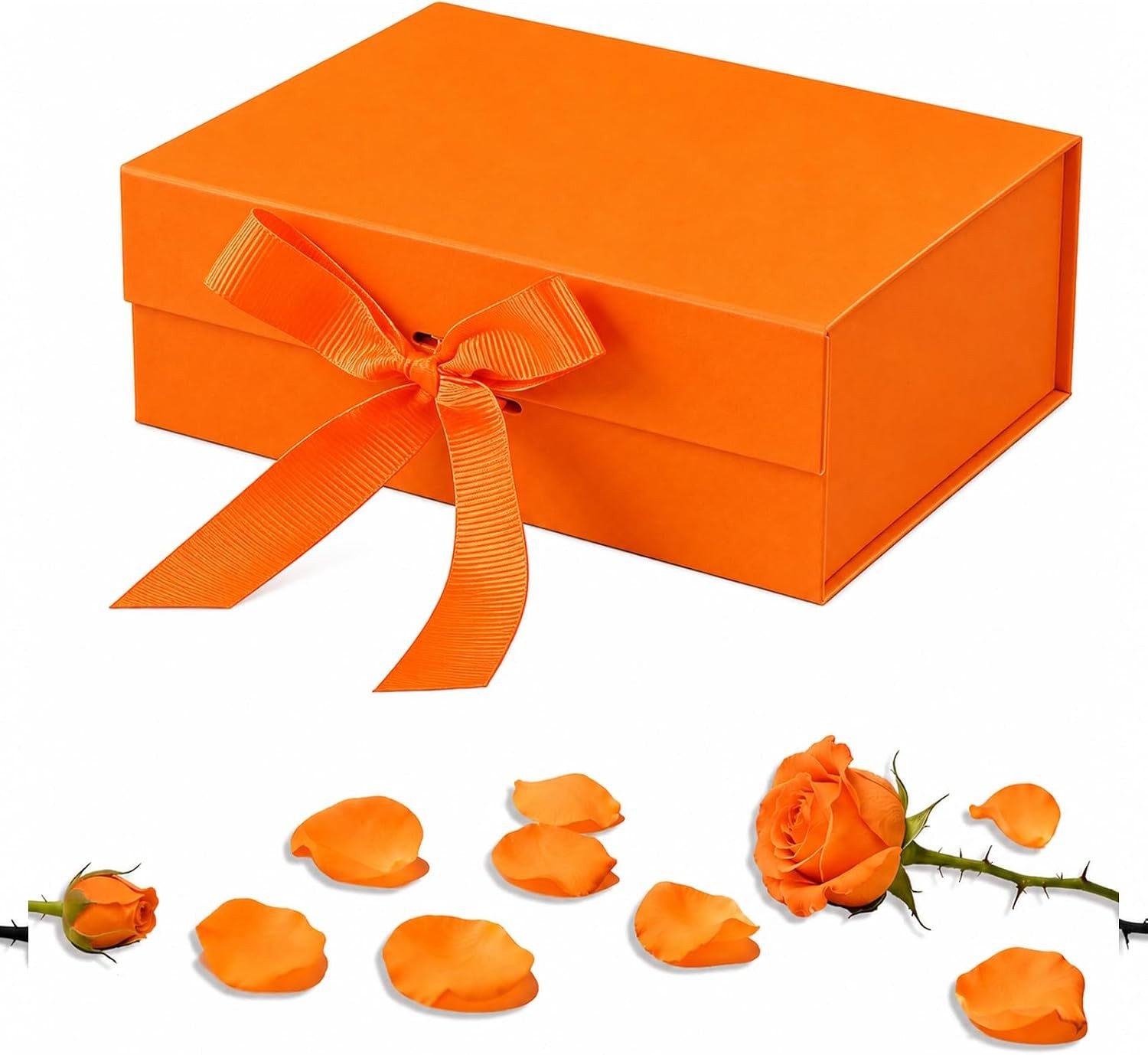 Geschenkdoos - Oranje - 23 x 17 x 7 cm - Stabiele Doos met Magnetische Sluiting - Voor Bruiloften en Verjaardagen