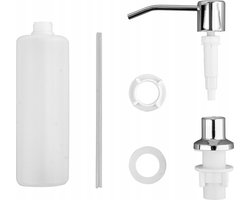 Zilveren Zeepdispenser voor Keuken/Badkamer - 350ml