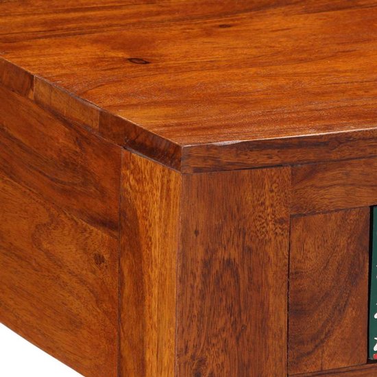 Kleine tafel, outdoor, woonkamertafel, klein rek, salontafel, 90 x 50 x 40 cm, massief hout, acacia voor keuken, slaapkamer, balkon, tuin — afbeelding 4