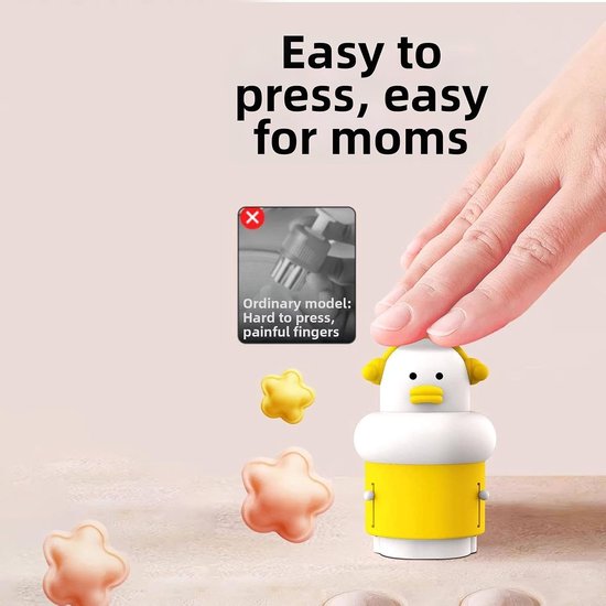 6 verwisselbare koekjessnijders, handmatige voedselmodeller, grappige koekjesprint voor kinderen, voor ravioli, gyoza, pasta en — afbeelding 5