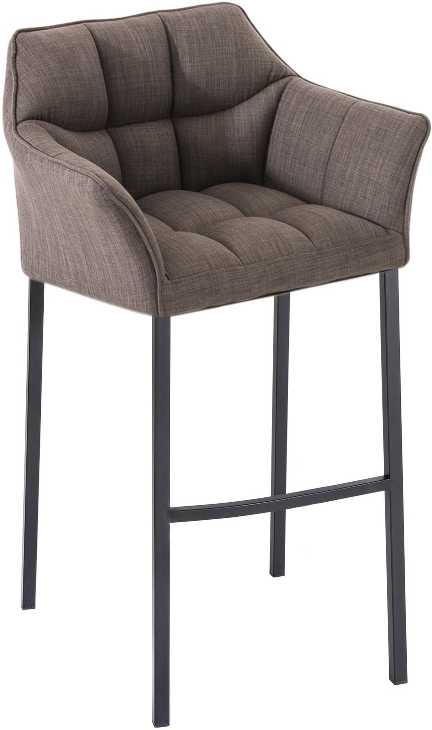 Luxe Comfort Barkruk - Stof - Grijs zwart/grijs