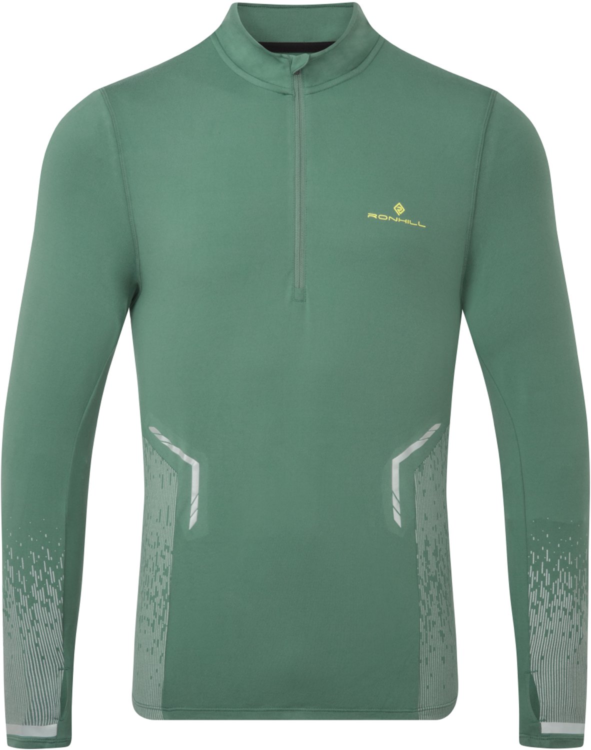 Ronhill | Men's Tech Reflect 1/2 Zip | Dark Sage/Reflect | XL