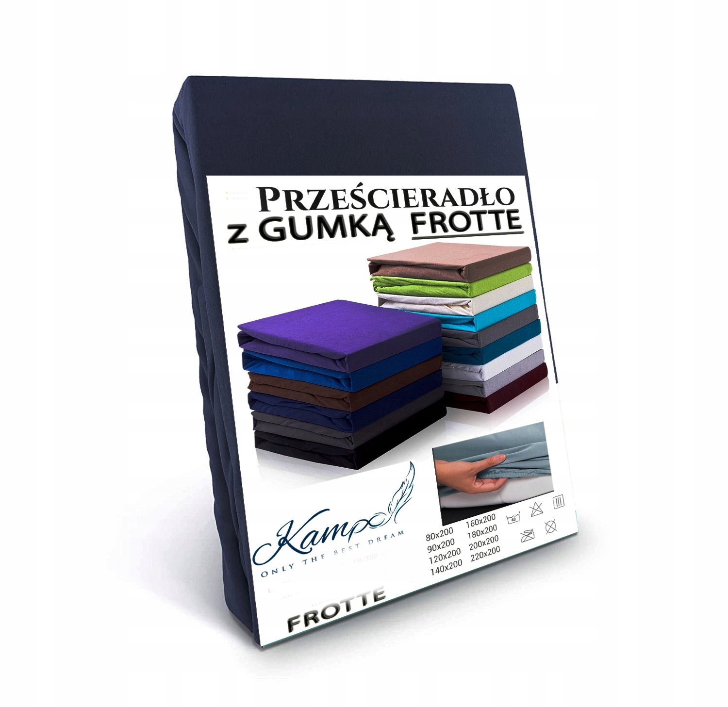 Kam-Pol Hoeslaken Frotte met Elastiek 70x180 cm - Diverse Kleuren