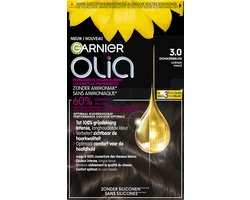 Garnier Olia Donkerbruin 3 - Permanente Haarkleuring Zonder Ammoniak - Tot 100% grijsdekking - Intense langhoudende kleur - Haarverf