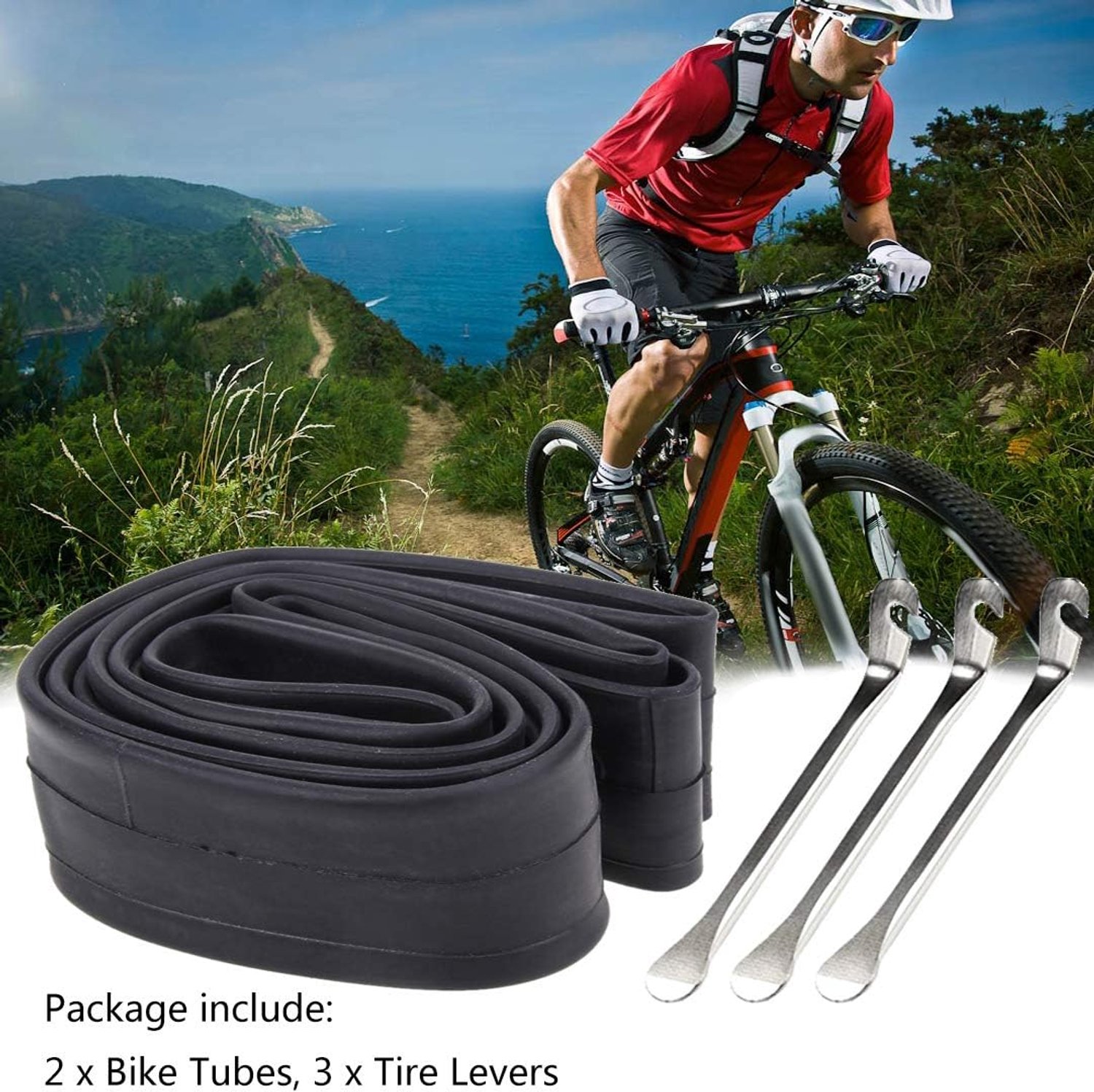 Binnenbanden met 3 bandenlepels ijzeren bandenhendel, 12 "14" 16" 18" 20" 22" 24" 26" fiets binnenband straat MTB fiets binnenband binnenband MTB fiets binnenband binnenband MTB fiets