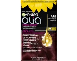 Garnier Olia Donker Granaatrood 4.62 - Permanente Haarkleuring Zonder Ammoniak - Tot 100% grijsdekking - Haarverf