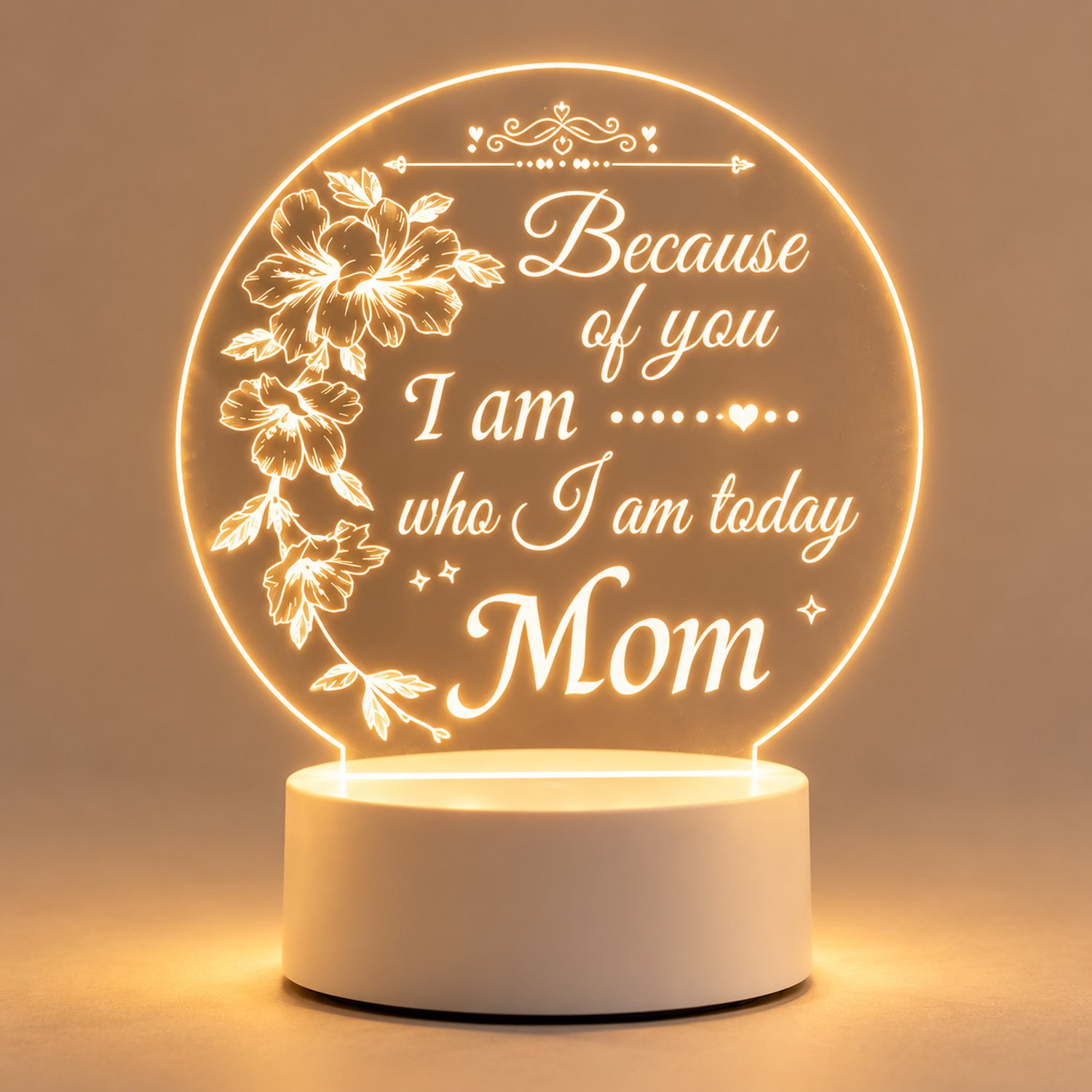 Nina’s Giftshop® 3D Nachtlamp Mama – Cadeau voor Mama – Moederdag Cadeau – Sfeerlamp – Cadeau voor Haar – Verjaardag