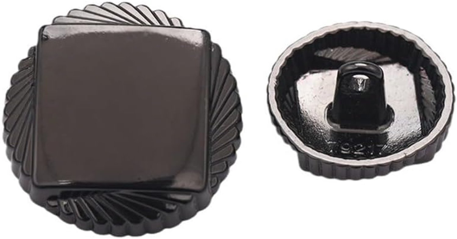 Knopen met schacht, vierkante metalen knop van draad voor kleding, gebreide vesten, mantels, knutselprojecten