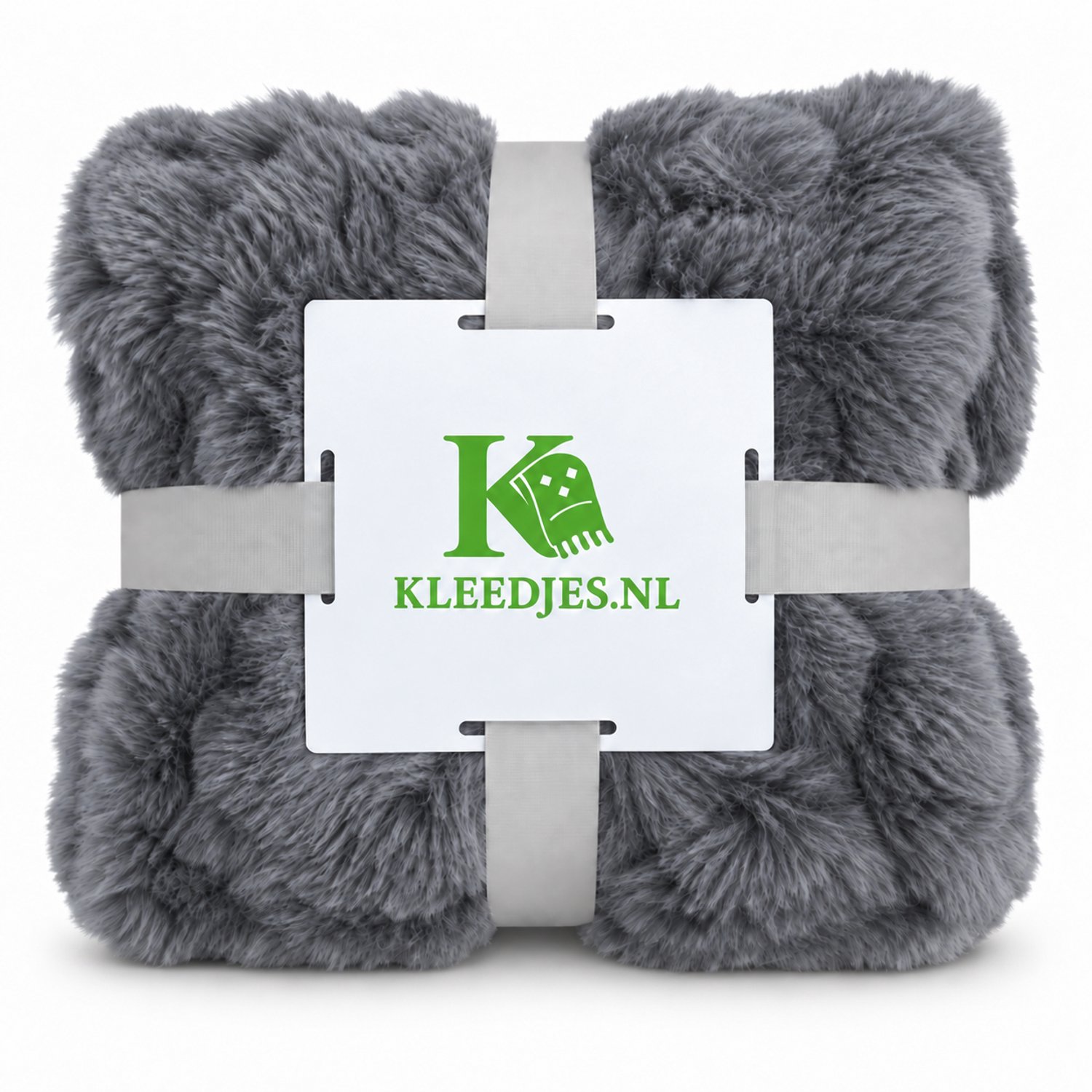 Kleedjes.nl Signature 730 Fleece Deken 160x200 cm – 730 GSM Extra Dik – Luxe Zwaar & Ultra Zacht – Voor Bank en Bed - Donkergrijs